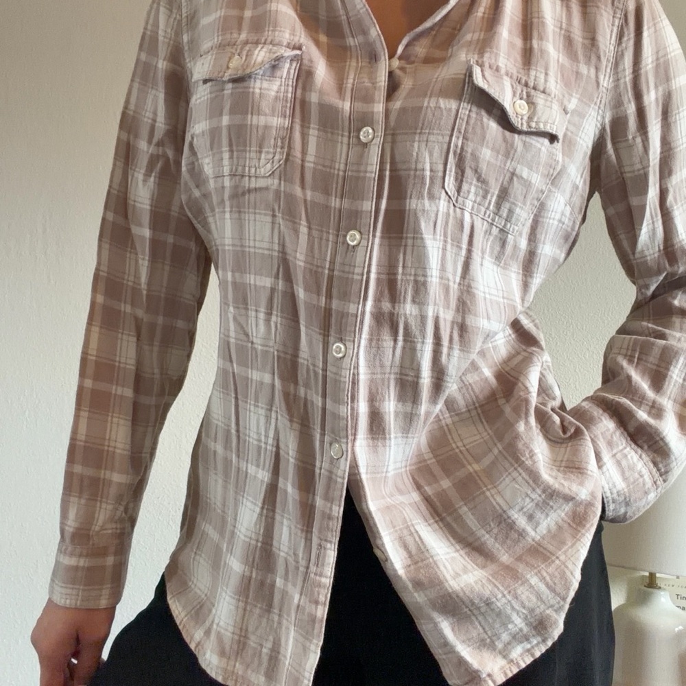 Plaid Button-Up Shirt